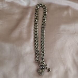 Vintage Juicy Couture Puff Heart Toggle Necklace